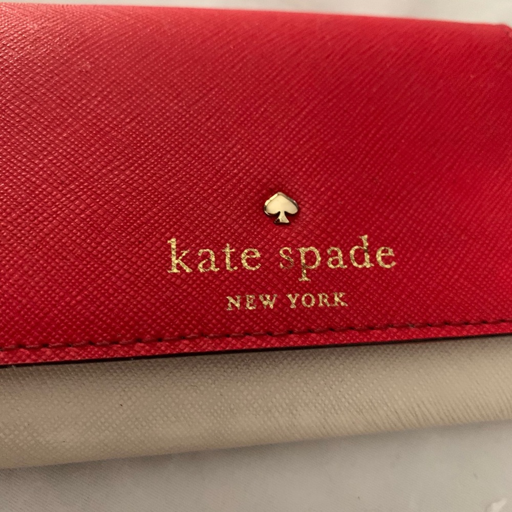 Kate Spade 2-tone key ring coin purse - Picture 2 of 7